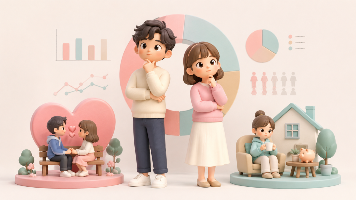 20代の恋愛事情と結婚観|データで見る「交際経験なし」の真実とコスパ重視のリアル