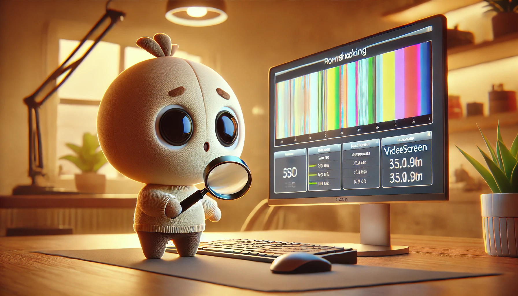 PCモニターに縦線・横線が入る場合の原因と修復方法