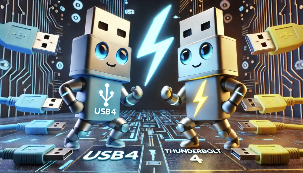 【徹底比較】USB4 vs Thunderbolt 4 ─ どっちが良い？性能と用途の違い