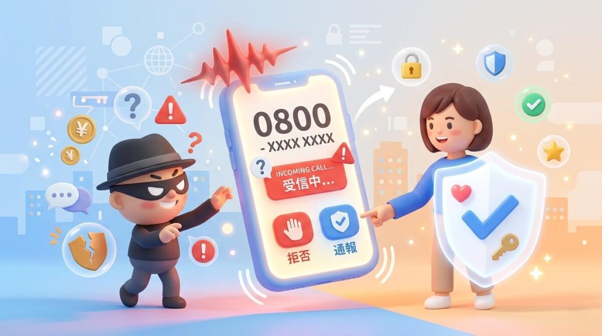 0800で始まる電話番号の着信は怪しい？迷惑電話・詐欺の手口と正しい対処法