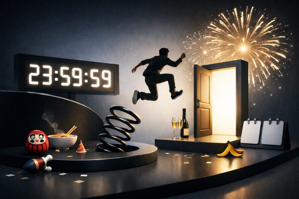 【年越し】年が変わる瞬間にすること面白ネタ集｜ジャンプ・ドア越えなどアイデア一覧