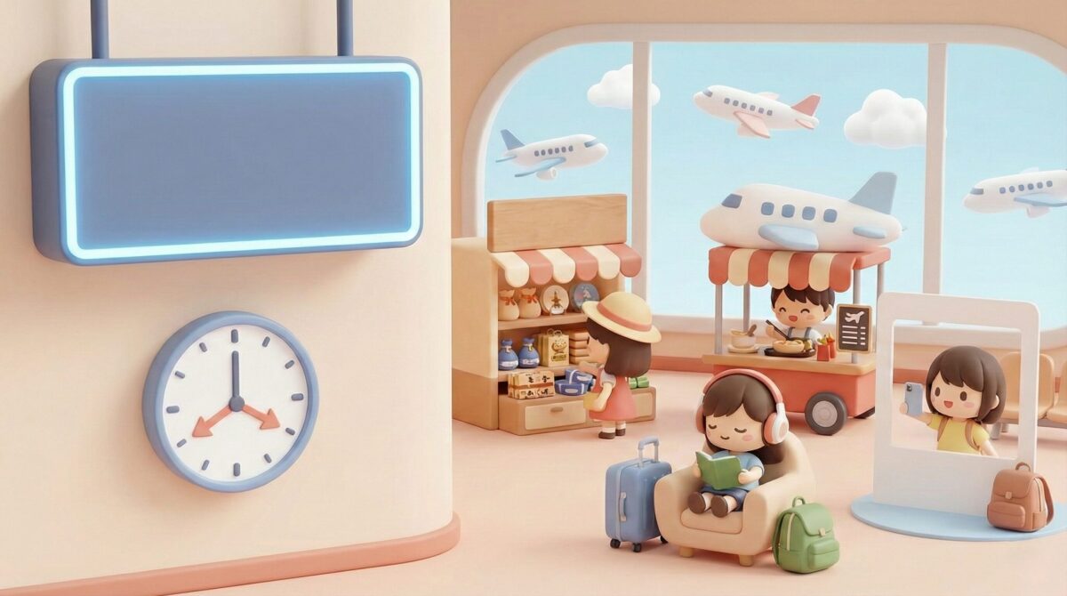 空港到着は何分前がベスト？待ち時間を「旅の思い出」に変える暇つぶしガイド