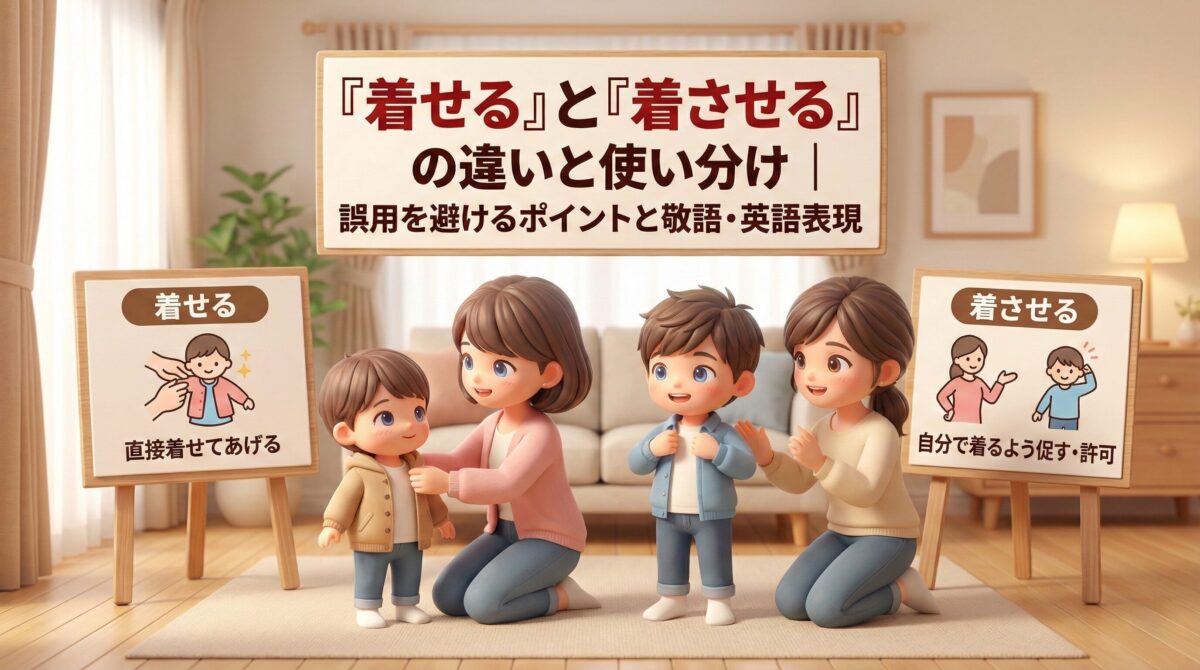 「着せる」と「着させる」の違いと使い分け｜誤用を避けるポイントと敬語・英語表現