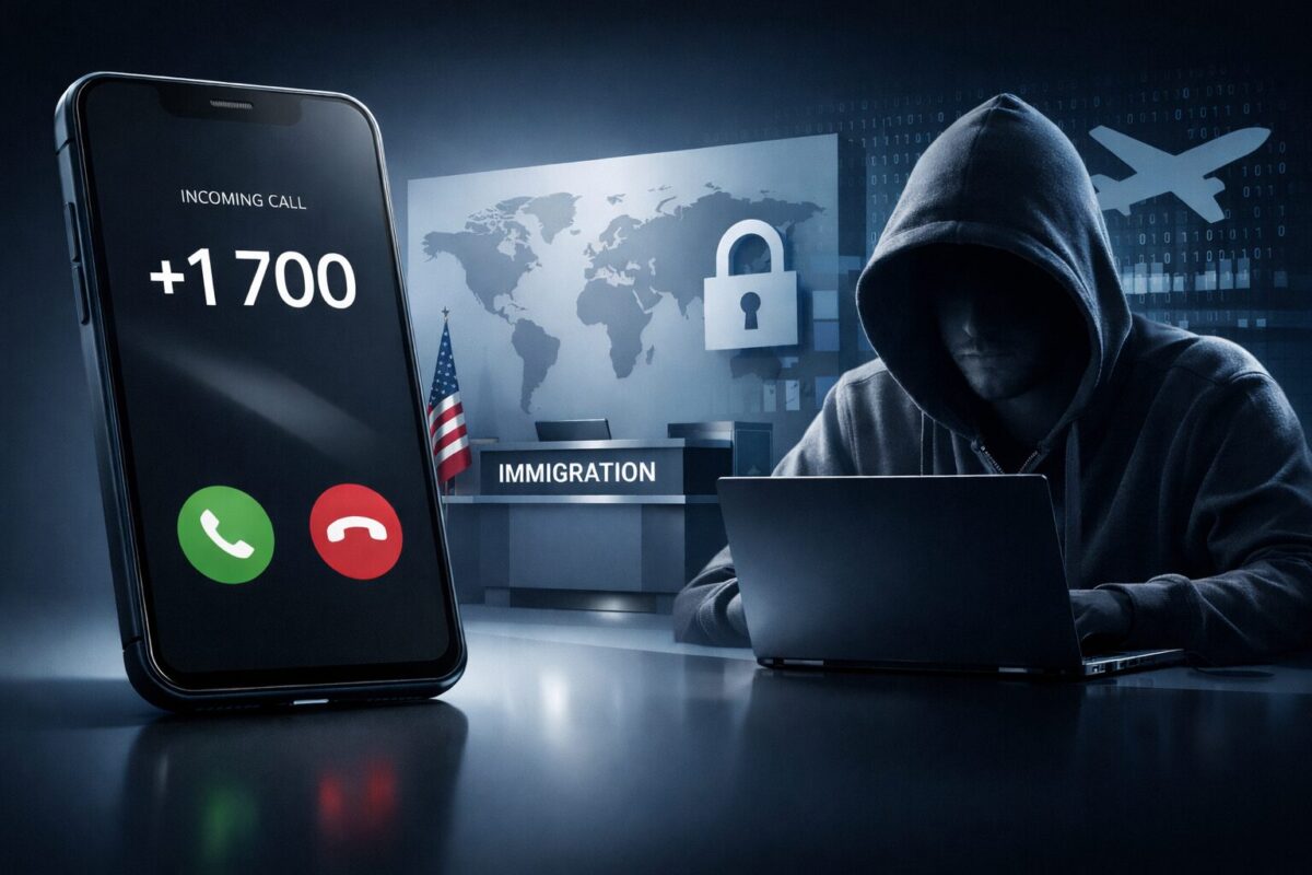 +1 700から始まる電話番号はどこの国？入国管理局を名乗る詐欺の正体
