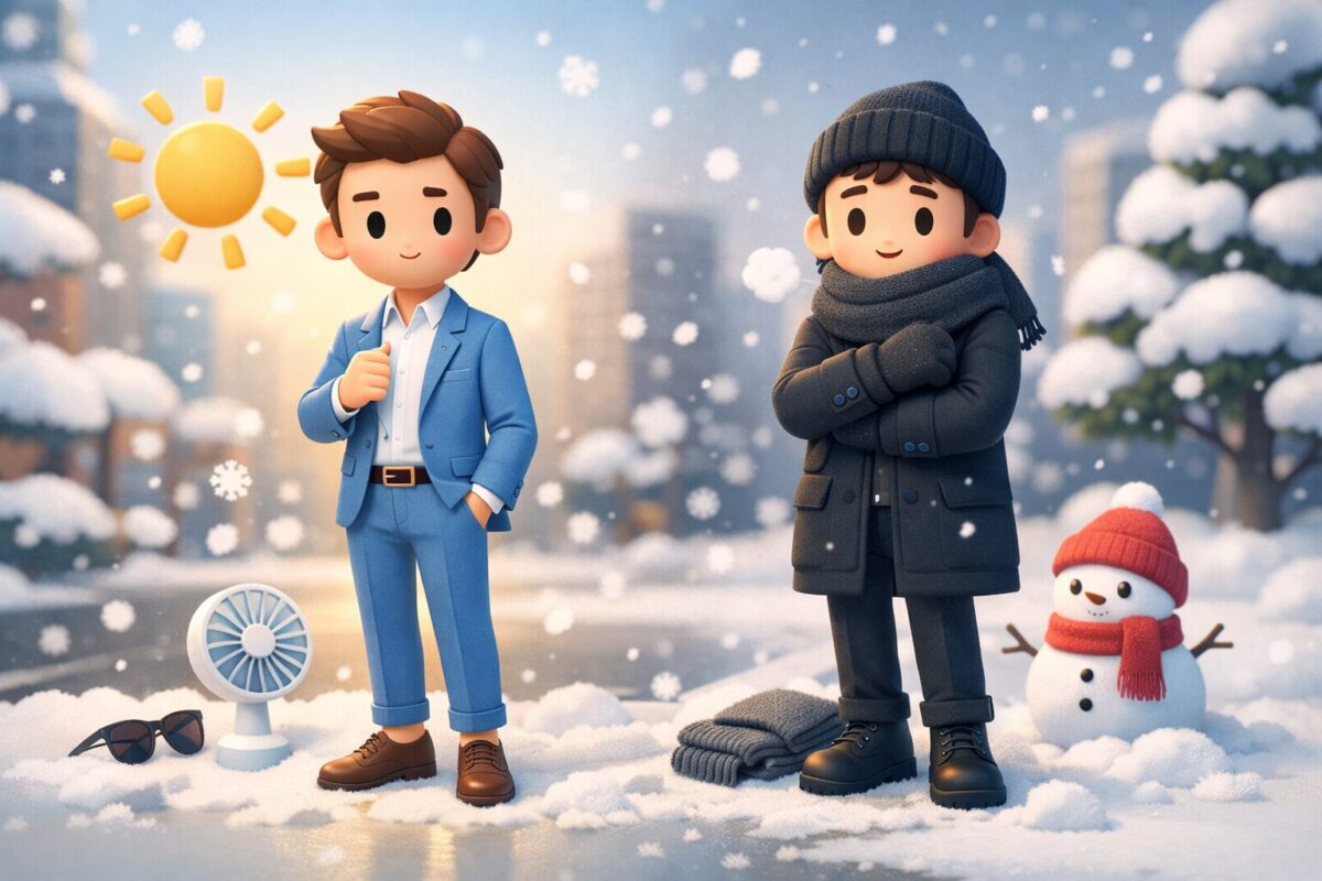 冬に夏用スーツはバレる？目立つ理由とプロが教える見分け方・防寒対策