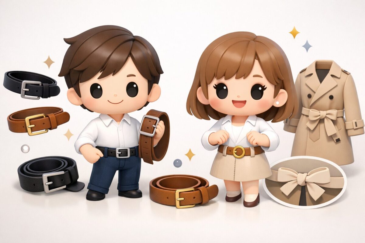 ベルトの選び方と巻き方完全ガイド！男女別の正解・トレンチの結び方も