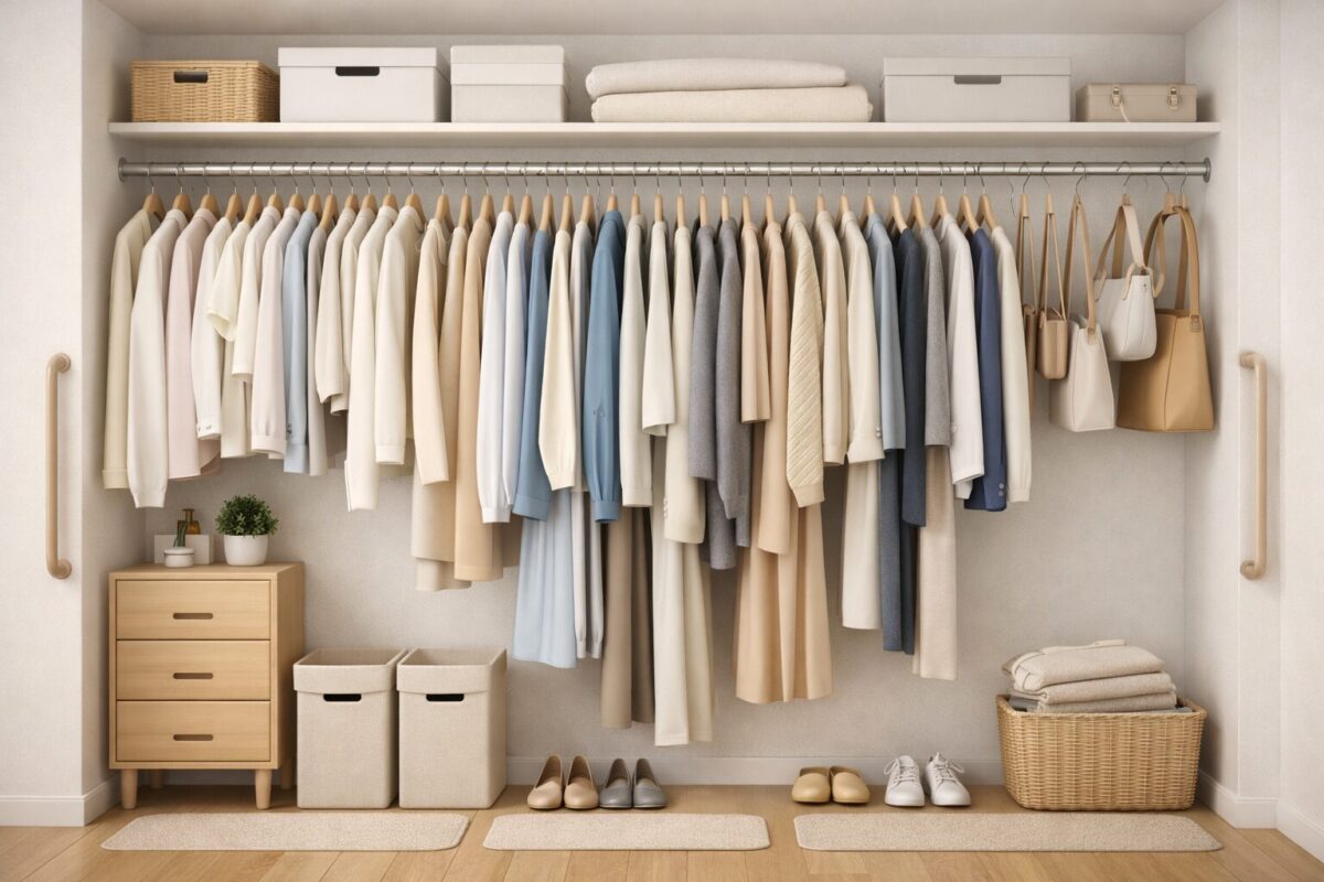クローゼットが劇的に片付く！服が選びやすくなる整理収納のコツ【ハンガー統一・断捨離】