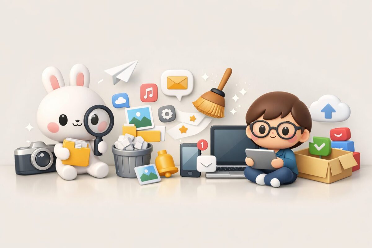 スマホ・PCが劇的に軽くなる！デジタル断捨離とデータ整理のコツ【写真・メール・通知】