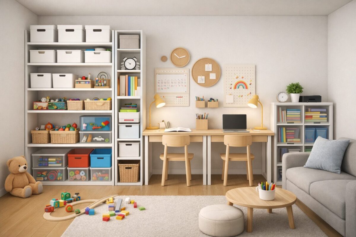 イライラしない！子育て世帯の「仕組み化」片付け術と収納アイデア【おもちゃ・学用品】