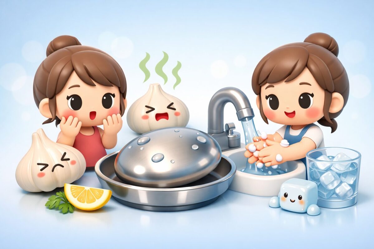 手についたにんにくの匂いを消す方法5選！ステンレスと冷水で即効リセット