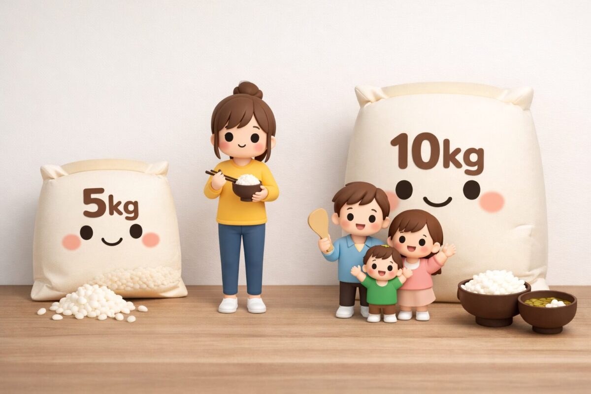 お米は5kgと10kg、どっちが得？一人暮らしから家族世帯まで「損しない」選び方の正解