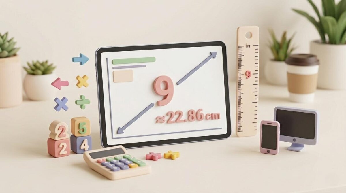 9インチは何センチ？簡単な換算・暗算方法とディスプレイの実用例
