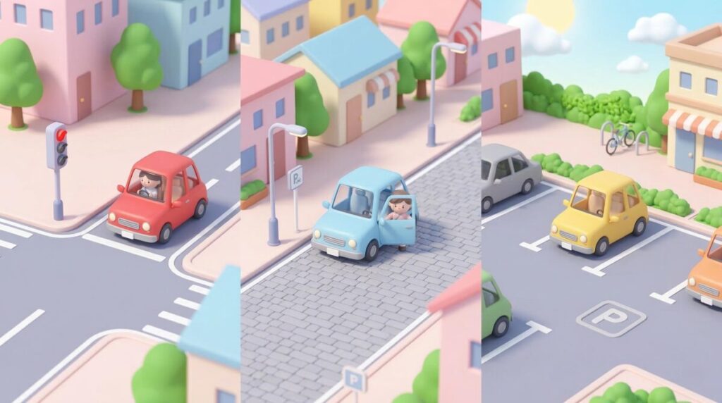 「車をとめる」漢字はどれ?「止める・停める・駐める」の違いと使い分けを解説 | サクッと解説