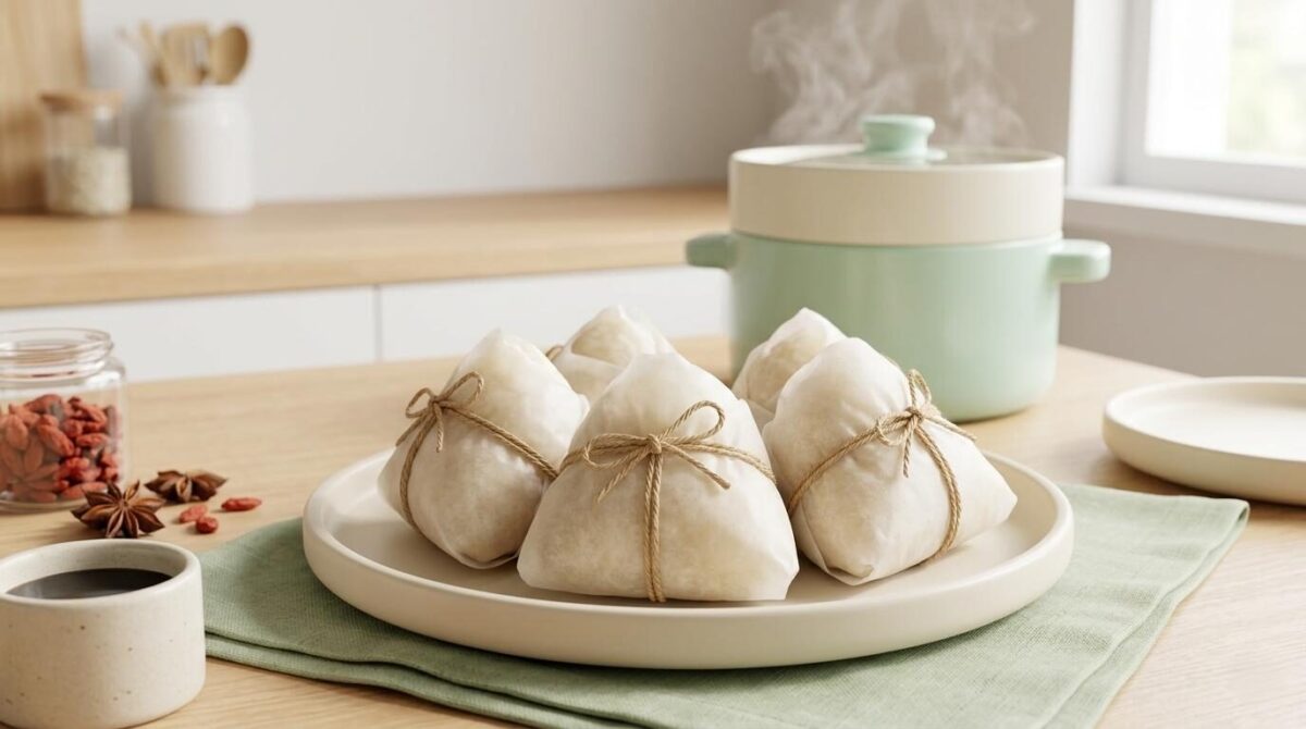 【簡単】中華ちまきの竹の皮はクッキングシートで代用!包み方や蒸し方のコツ