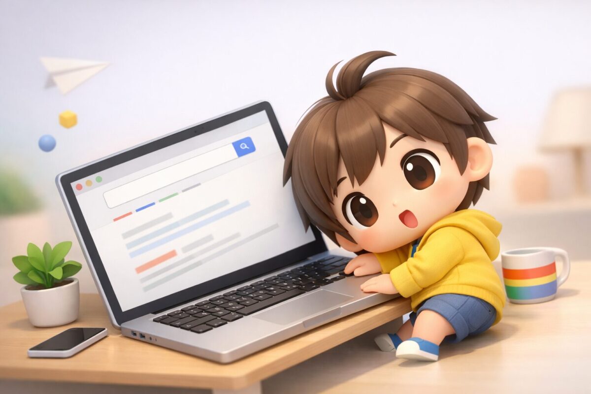 Google隠しコマンド「斜め(askew)」のやり方！画面が傾く裏技と戻し方