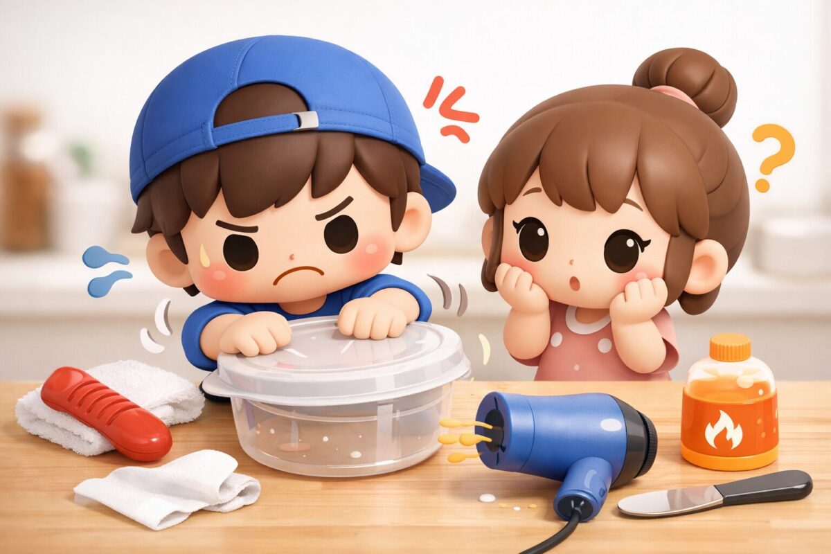 【即解決】プラスチック容器の蓋が開かない！すぐ開ける5つの方法と原因・対処法