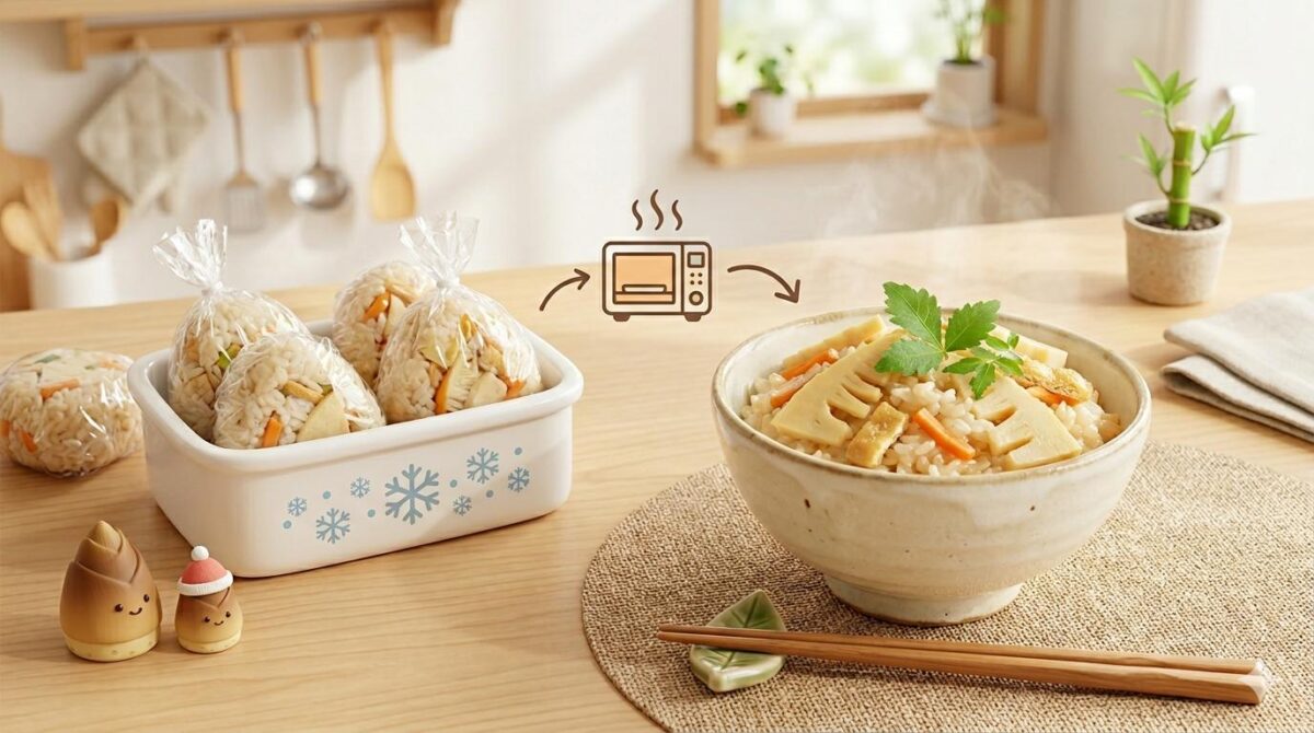 たけのこご飯は美味しく冷凍保存できる！パサパサを防ぐ解凍方法