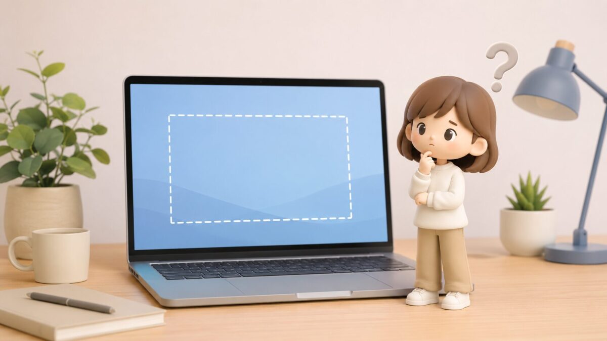 パソコン画面の四角い枠が消えない!パターン別の原因と対処法を完全解説