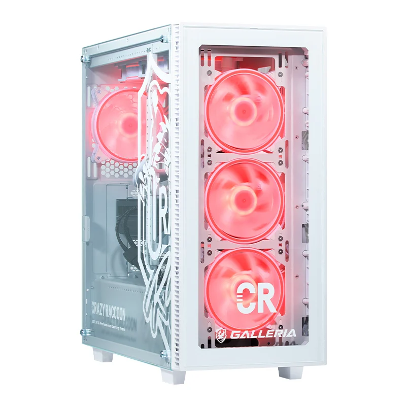 ホワイト基調の美しいオリジナルケースとLEDライティング-1(ドスパラ・ガレリアCRコラボPC)