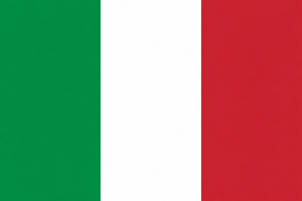 イタリア国旗（マークなし・シンプルなトリコローレ）