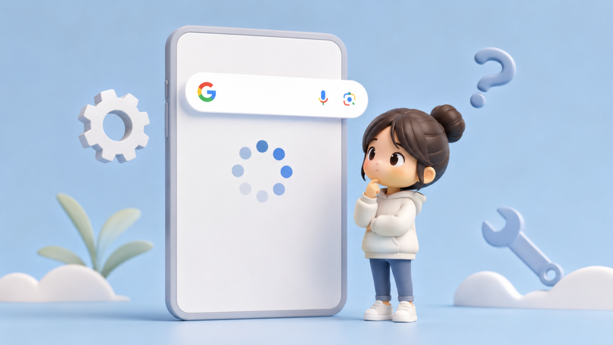 Google検索バーの「初期化しています」はなぜ?消す方法とずっと終わらない時の対処法