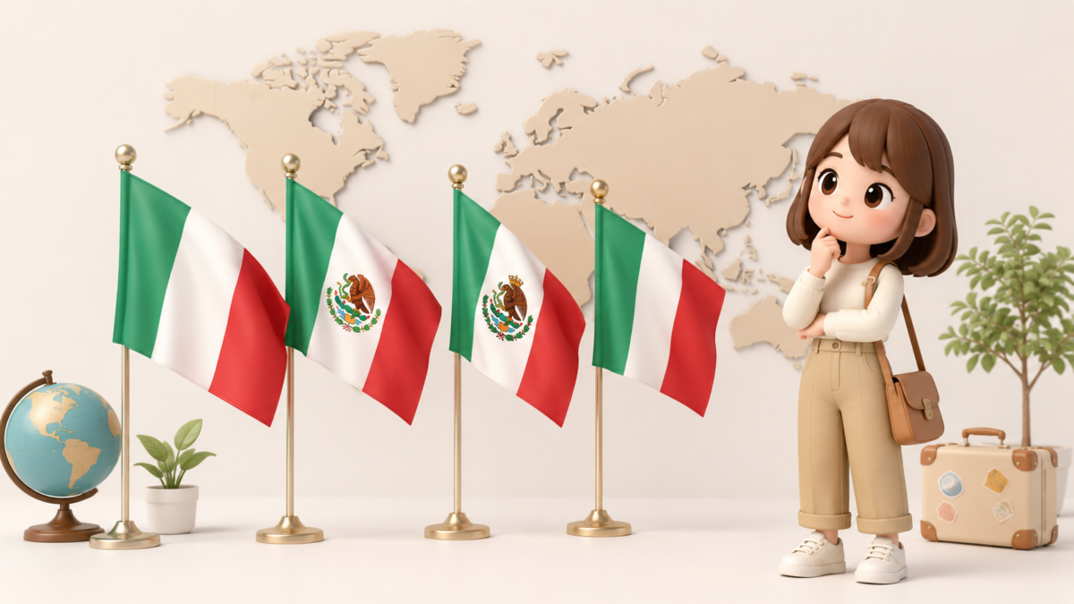 【一覧】緑白赤の国旗はどこの国？イタリアとメキシコの違いや真ん中にマークがある国も解説