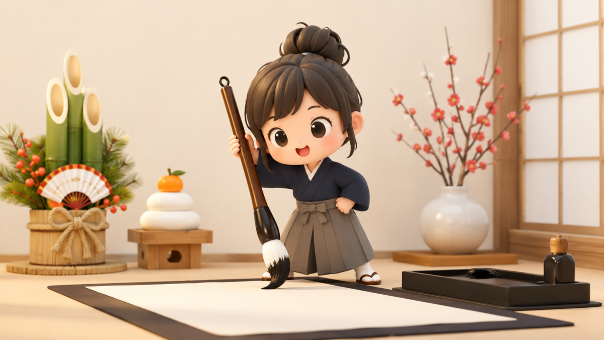 【笑える】書き初めにおすすめの面白いネタ四字熟語一覧！大人・学生向けのユニークな抱負