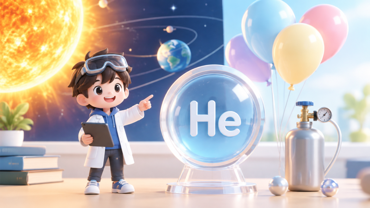 ヘリウムとは?太陽で先に見つかった元素を初心者向けに解説【2番元素】