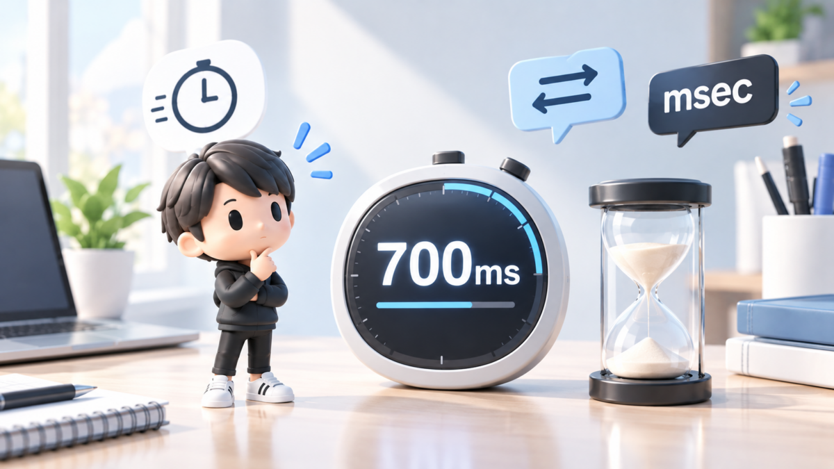 700msは何秒？答えは0.7秒｜ミリ秒の計算方法と体感時間の目安