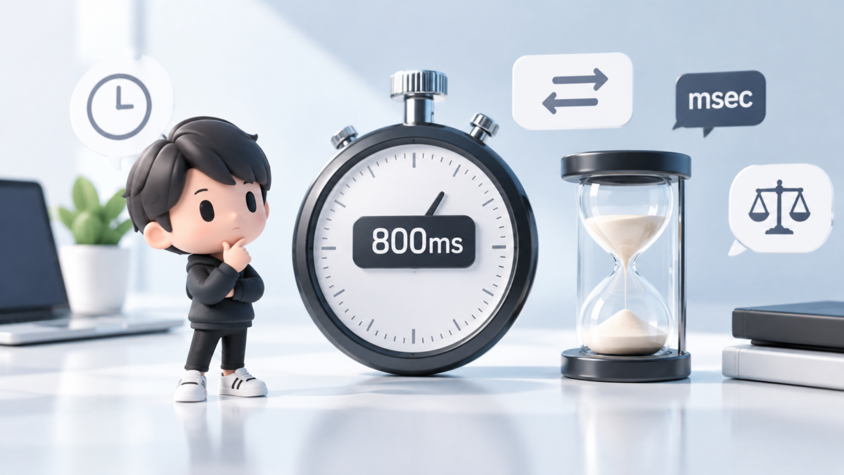 800msは何秒?答えは0.8秒|ミリ秒の読み方・変換方法・msecとの違い