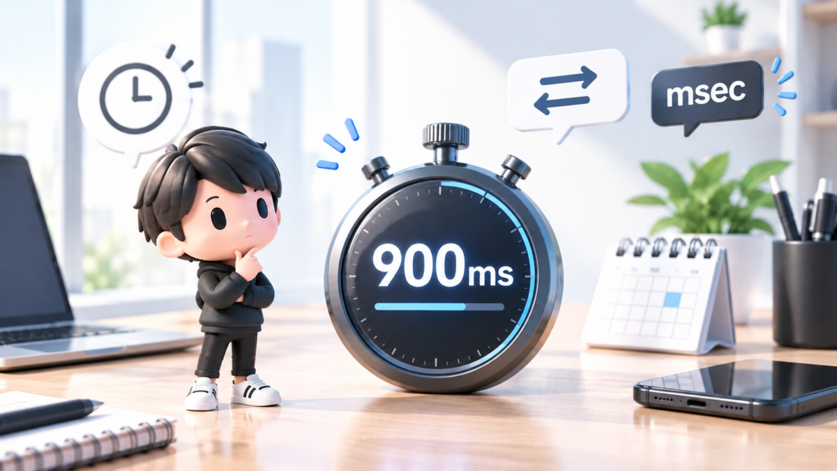 900msは何秒？答えは0.9秒｜1秒との違いとミリ秒の変換方法